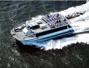 ferry in ocean