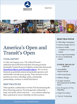 America's Open and Transit's Open Final Report - August 2021