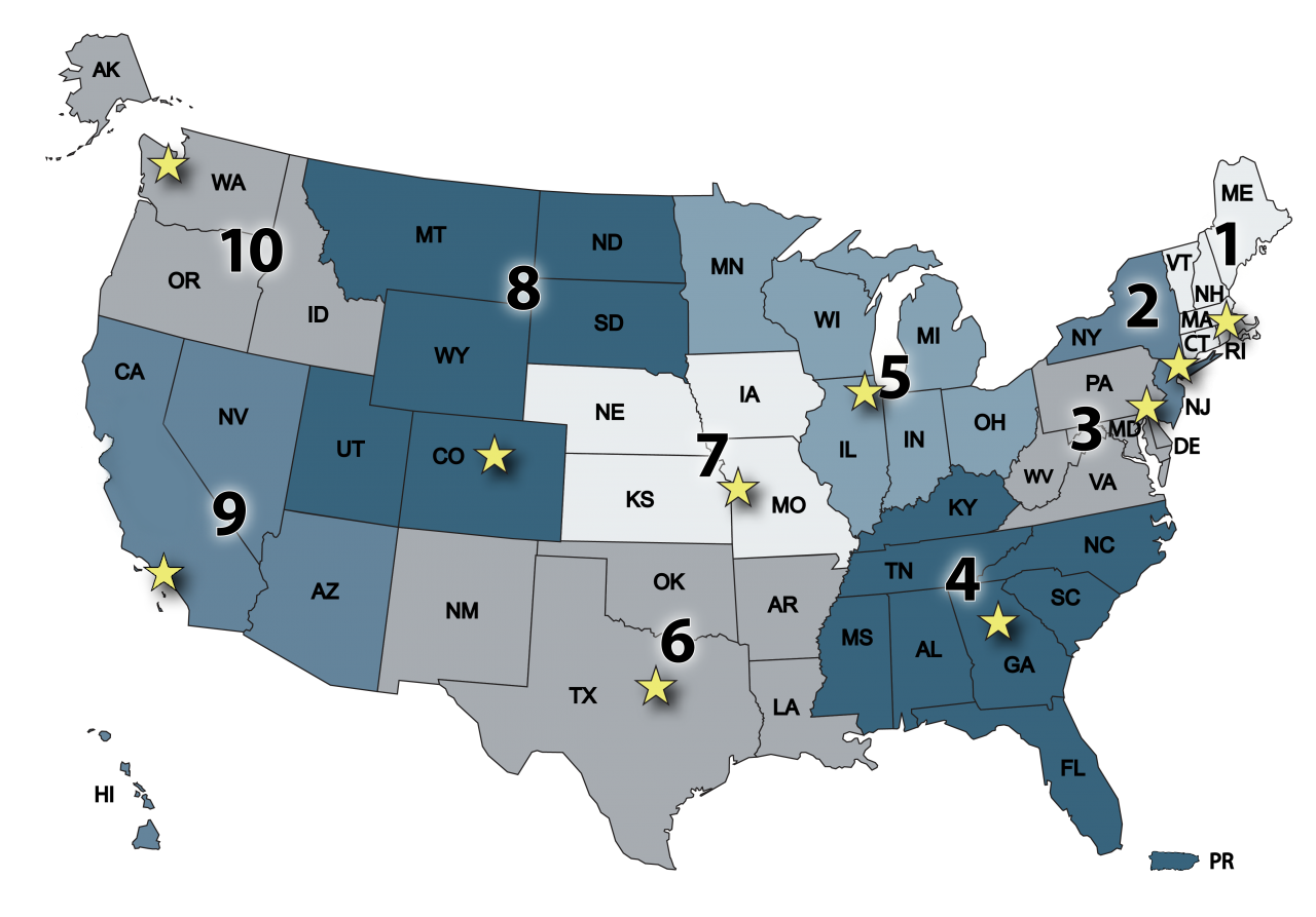 Clickable regional map
