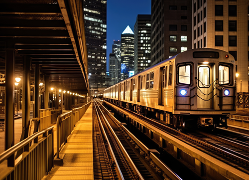 Metro Train in Chicago