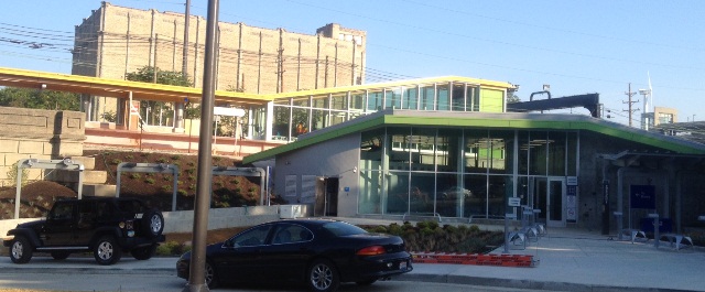 Streetview of the University Station Cedar Station-One of the highest transfer points within the system.