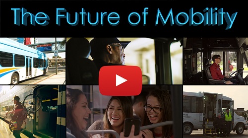 Collage with video player button