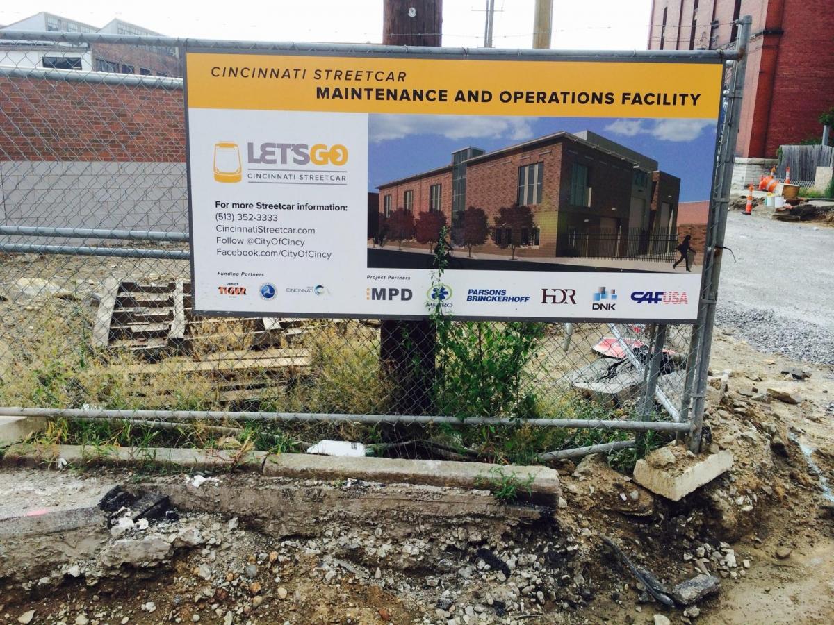 How Cincinnati Streetcar Maintenance Facility will appear once completed. 