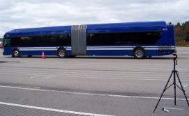 Transit bus at bus testing facility in Altoona, PA