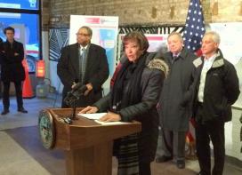 FTA Acting Administrator Carolyn Flowers speaks at signing ceremony