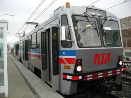 Greater Cleveland RTA train at platform
