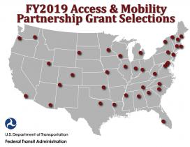 Map showing selected project locations