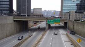 Wikimedia Commons I-579 in downtown Pittsburgh