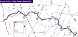 Purple Line route map