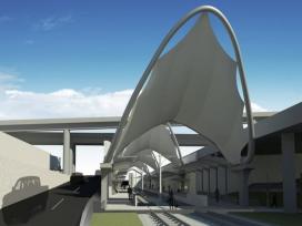 Rending of TEX Rail station