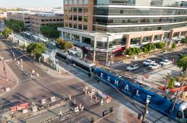 Tempe Streetcar under construction