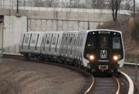 Courtesy WMATA WMATA subway rounds a bend